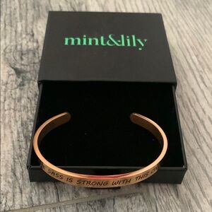 mint & lily Rose Gold Cuff Bracelet